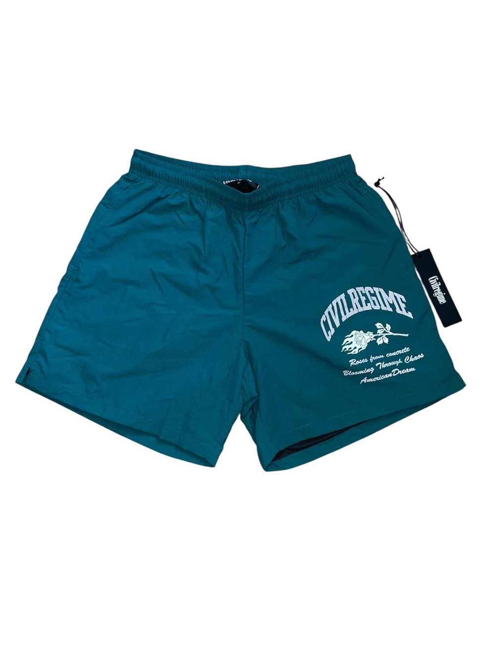 Civil regime teal American dream RFC track shorts
